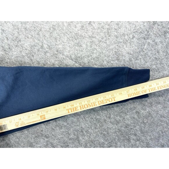 J Crew Mercantile 1/4 Button Pullover Mock Neck Sweatshirt Men's L Blue Soft - Picture 7 of 9